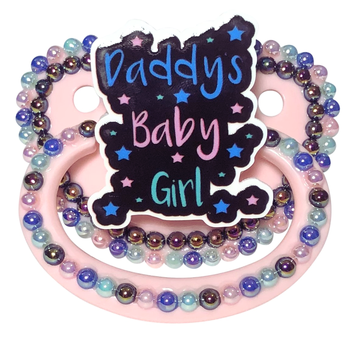 Baby Bear Pacis Adult Pacifier "Daddy's Baby Girl" White Adult Paci (DDLG/ABDL)