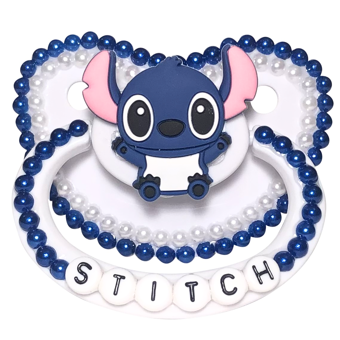 Baby Bear Pacis Adult Pacifier "Stitch" White Adult Paci (DDLG/ABDL)