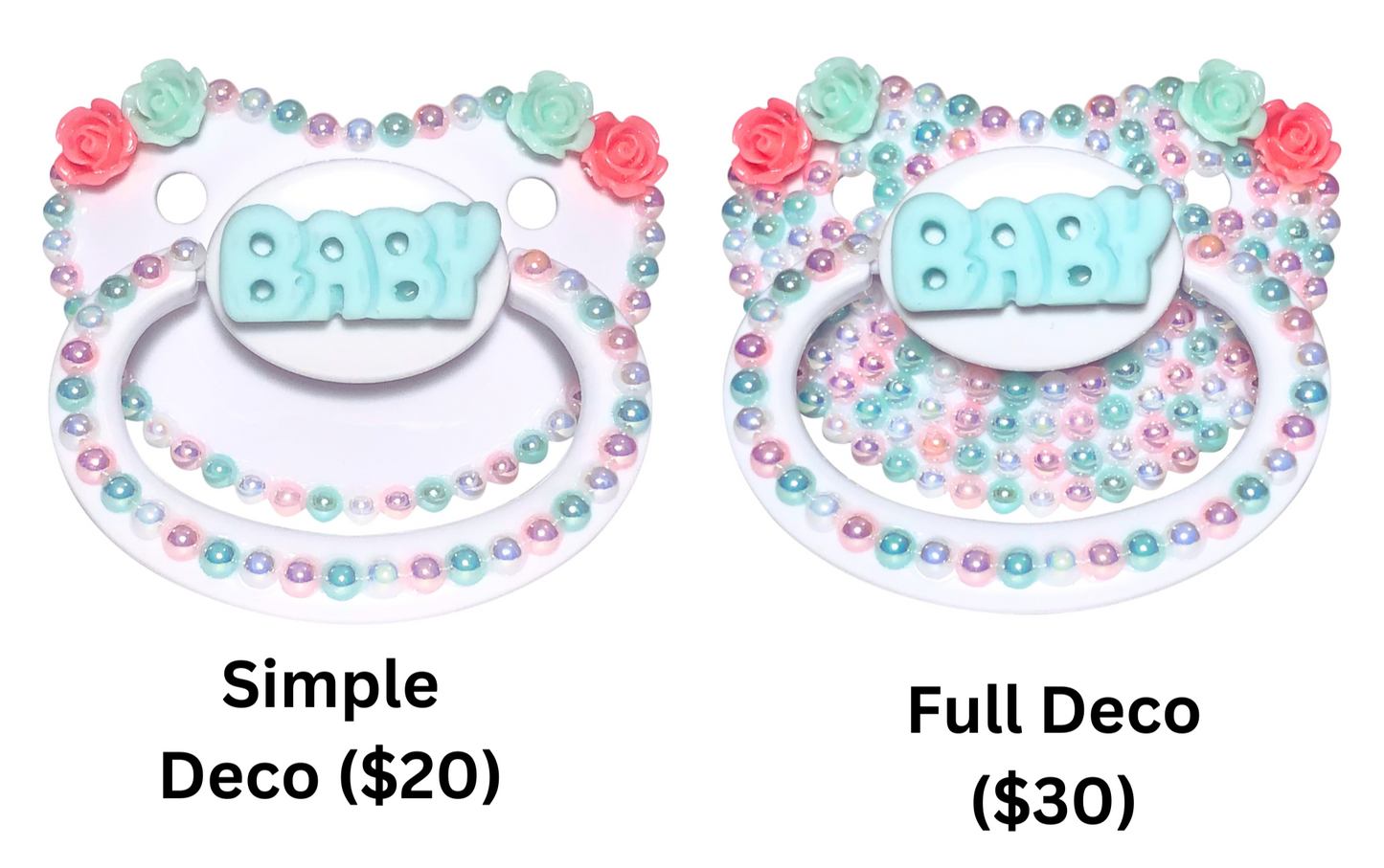 Baby Bear Pacis Adult Pacifier "Baby" Blue-Green Adult Paci (DDLG/ABDL)