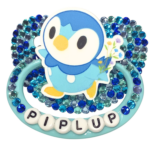 Baby Bear Pacis Adult Pacifier "Piplup" Teal Adult Paci (DDLG/ABDL)