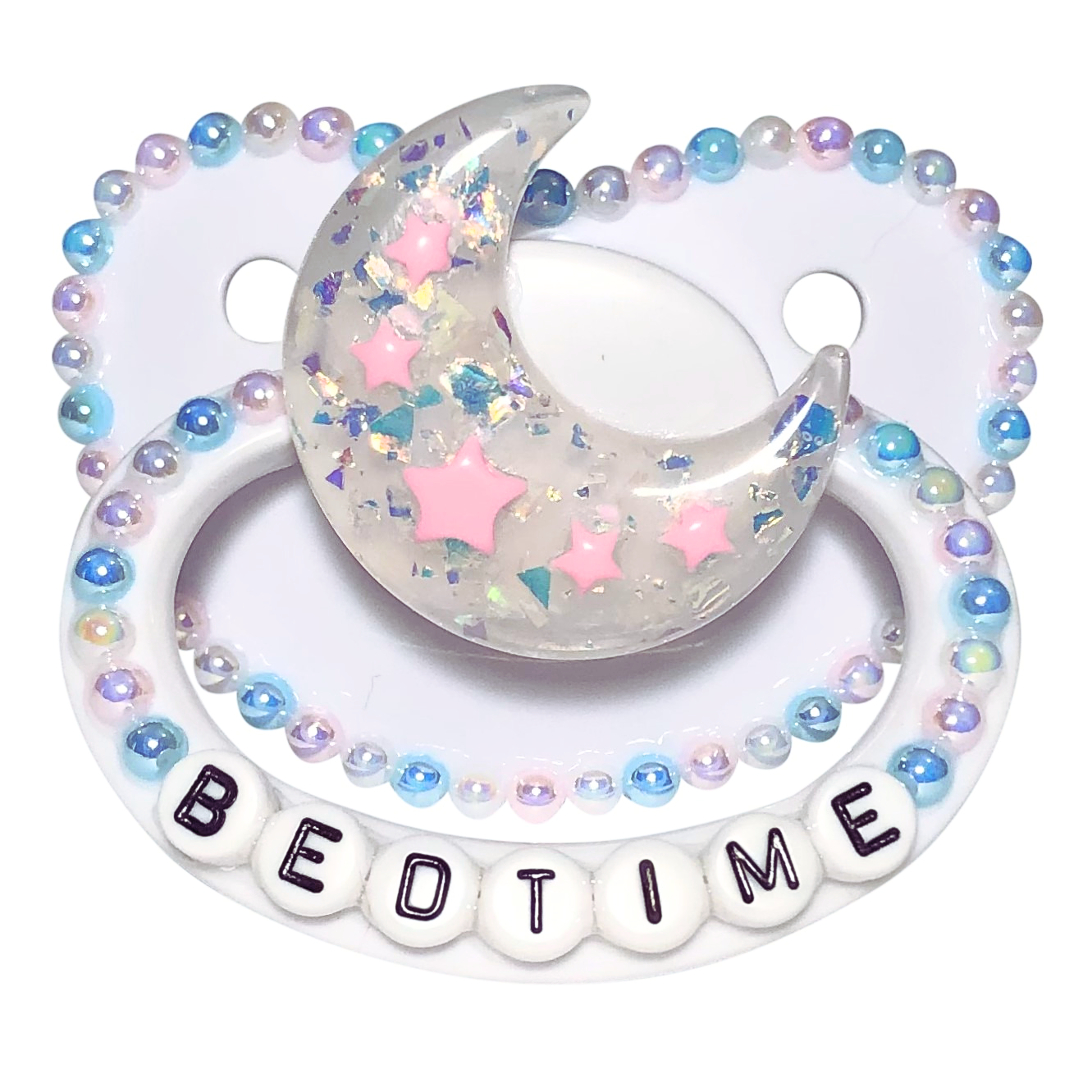 Baby Bear Pacis Adult Pacifier "Bedtime" White Adult Paci (DDLG/ABDL)