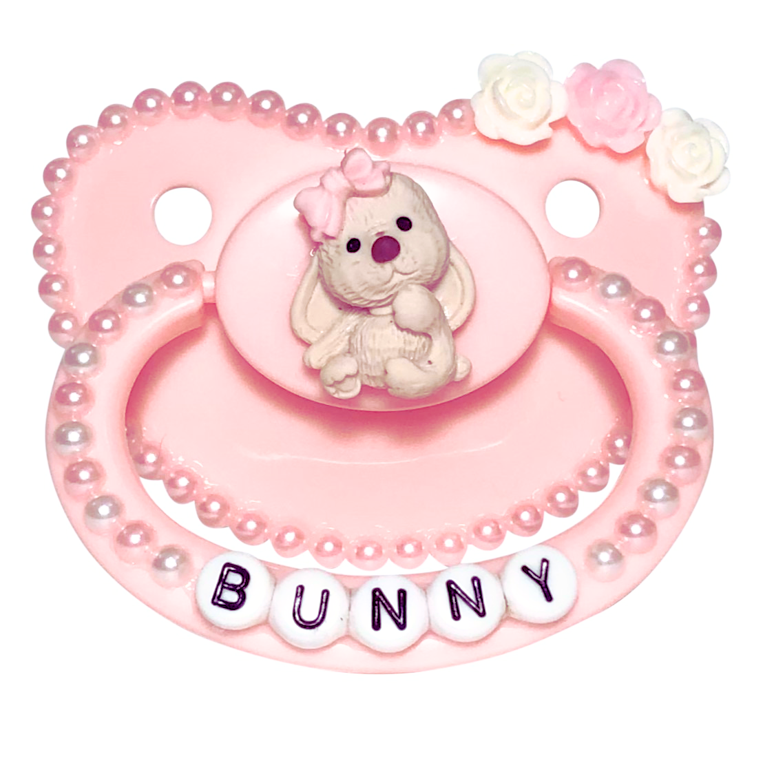 Baby Bear Pacis Adult Pacifier "Bunny" Pink Adult Paci (DDLG/ABDL)