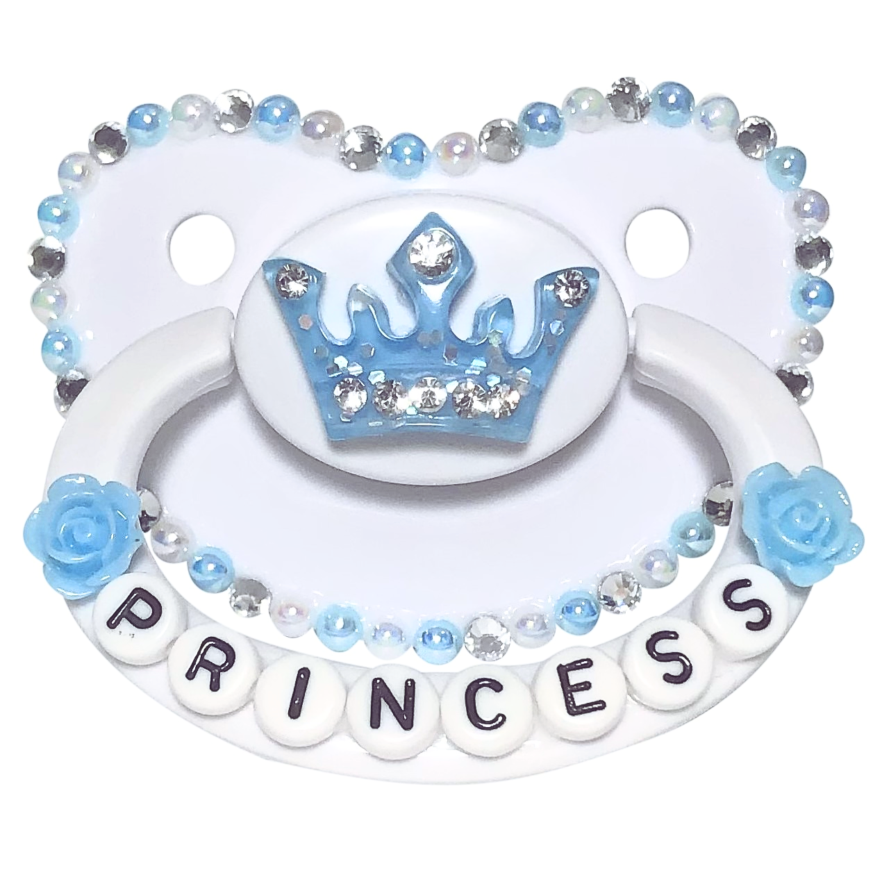 Baby Bear Pacis Adult Pacifier "Princess" Blue Adult Paci (DDLG/ABDL)