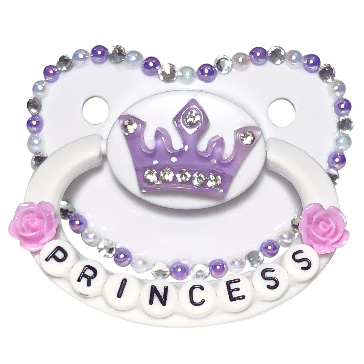 Baby Bear Pacis Adult Pacifier "Princess" Purple Adult Paci (DDLG/ABDL)