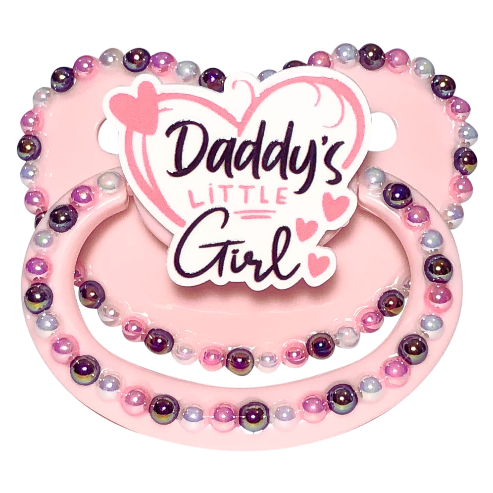 Baby Bear Pacis Adult Pacifier "Daddy's Little Girl" Pink Adult Paci (DDLG/ABDL)