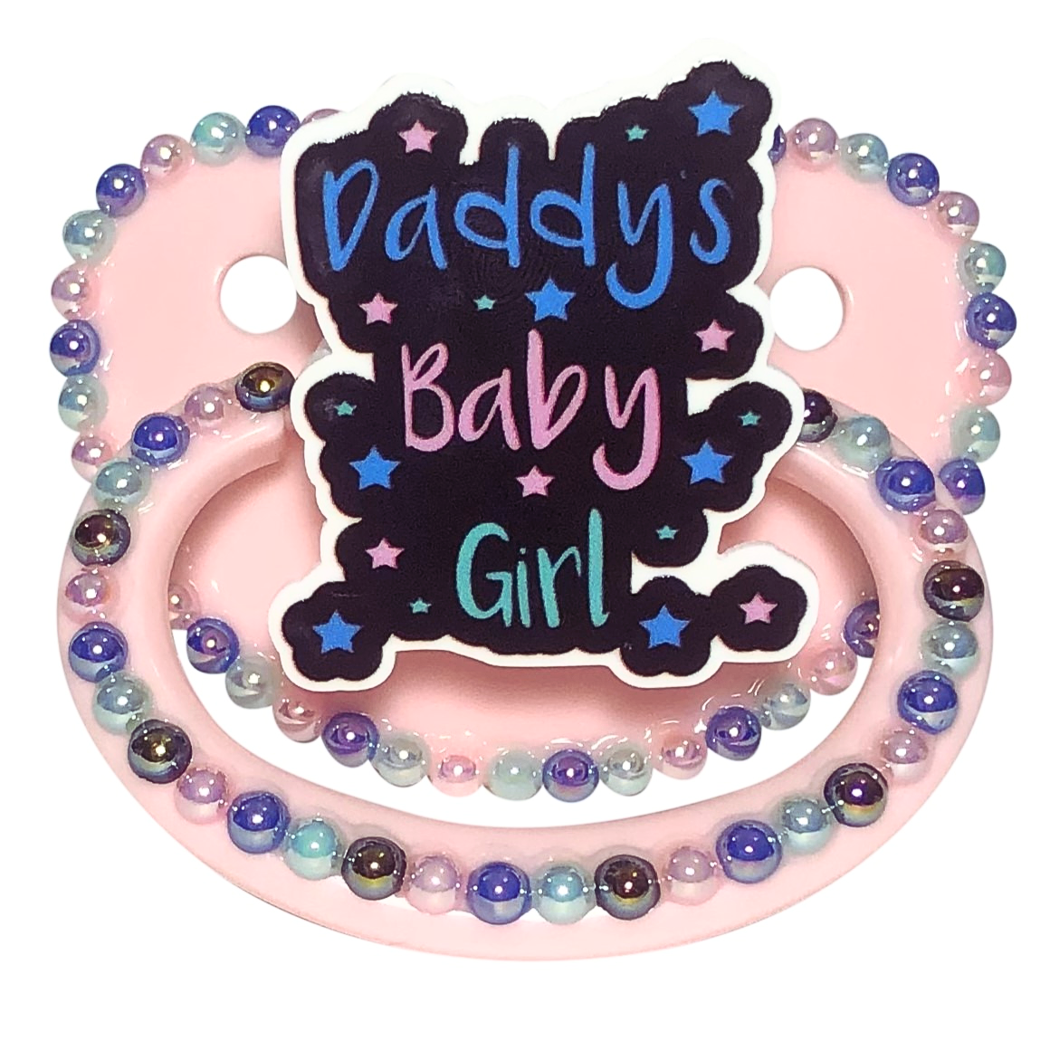 Baby Bear Pacis Adult Pacifier "Daddy's Baby Girl" White Adult Paci (DDLG/ABDL)