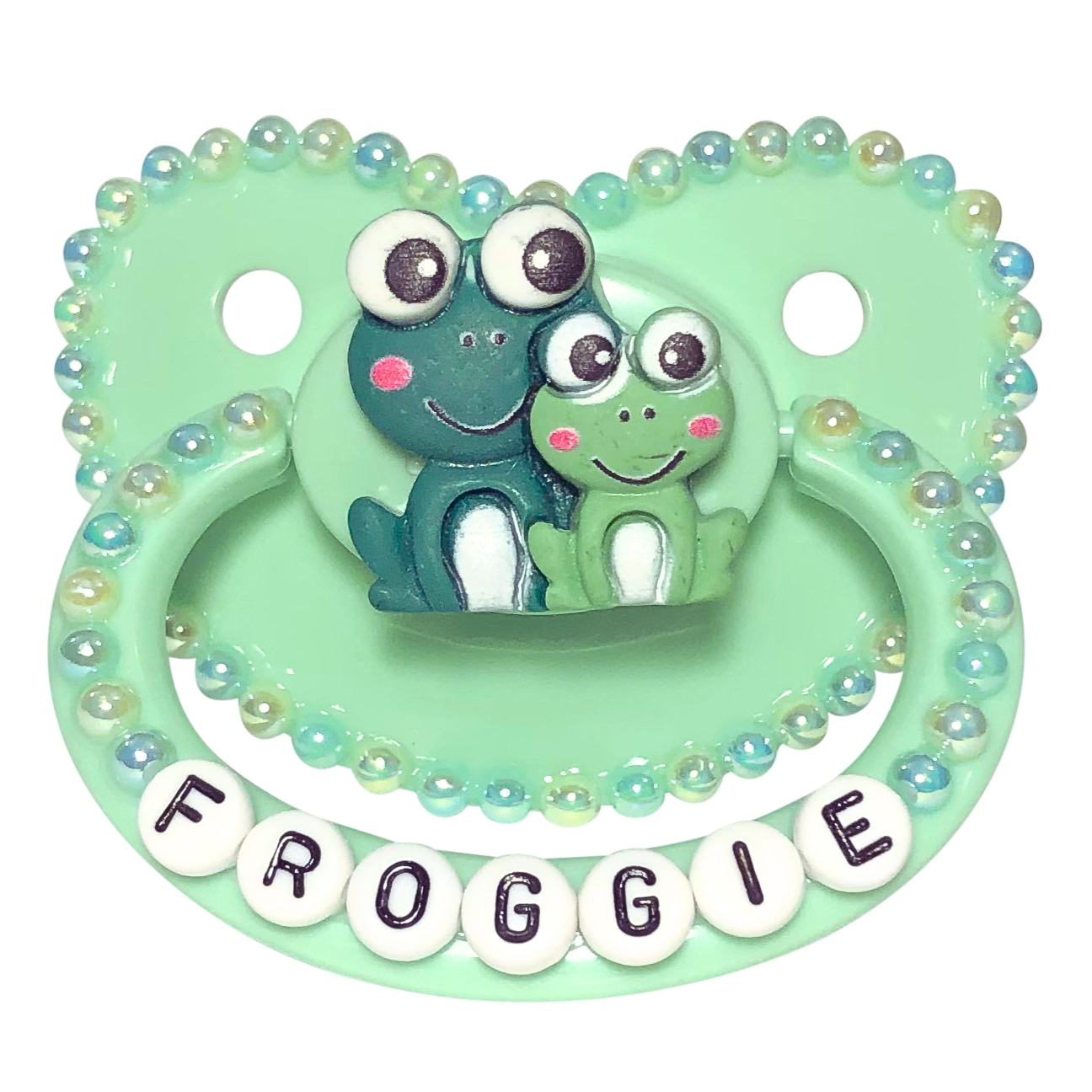 Baby Bear Pacis Adult Pacifier "Froggie" Green Adult Paci (DDLG/ABDL)