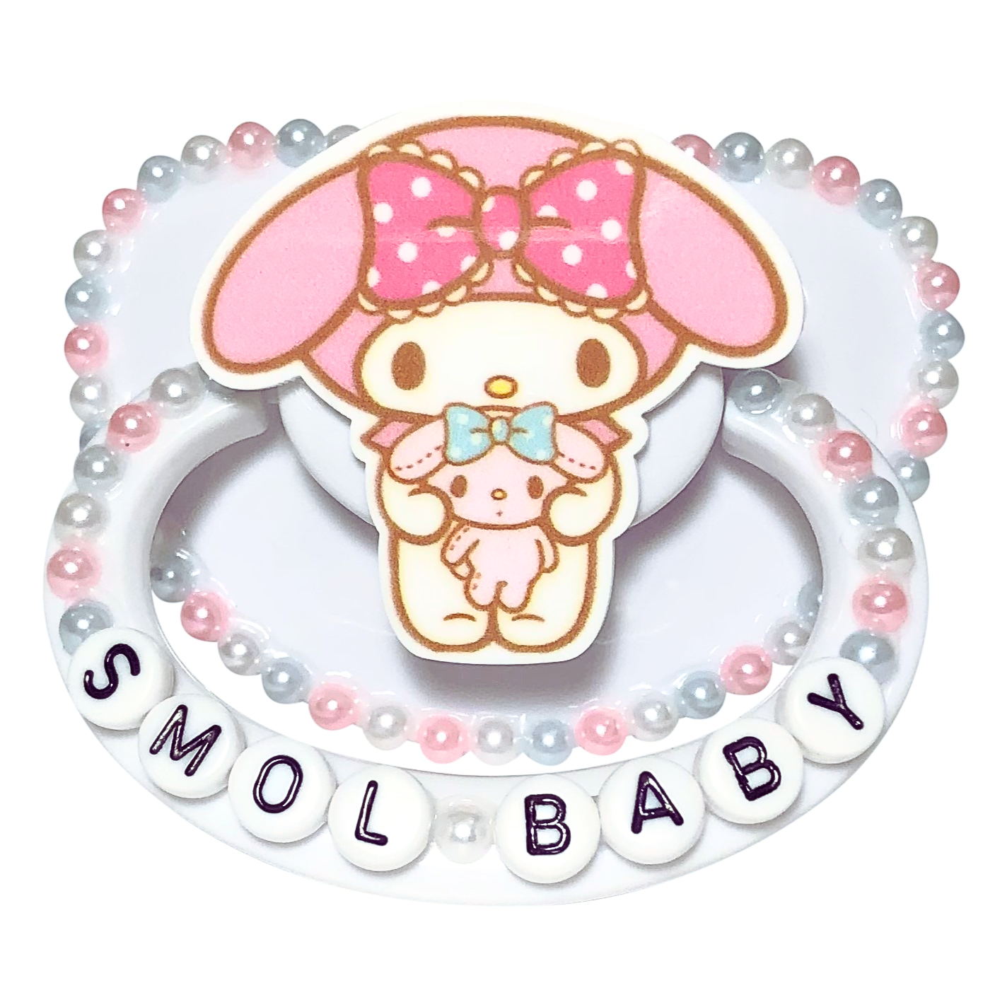 Baby Bear Pacis Adult Pacifier "Smol Baby" White Adult Paci (DDLG/ABDL)