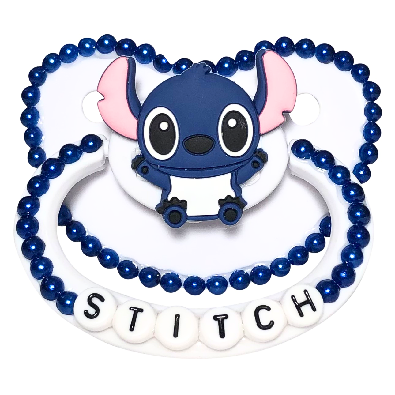 Baby Bear Pacis Adult Pacifier "Stitch" White Adult Paci (DDLG/ABDL)