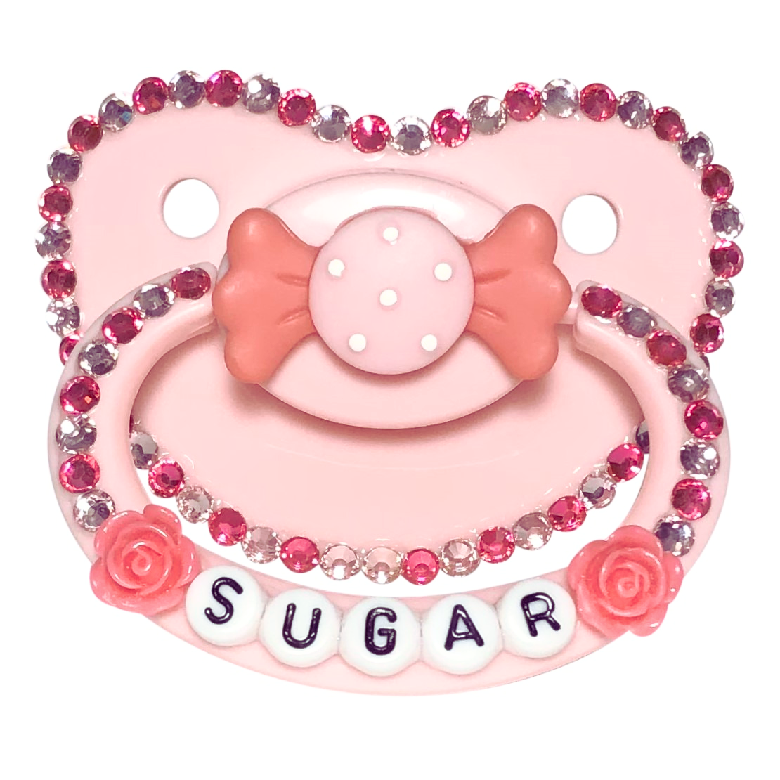 Baby Bear Pacis Adult Pacifier "Sugar" Pink Candy Adult Paci (DDLG/ABDL)