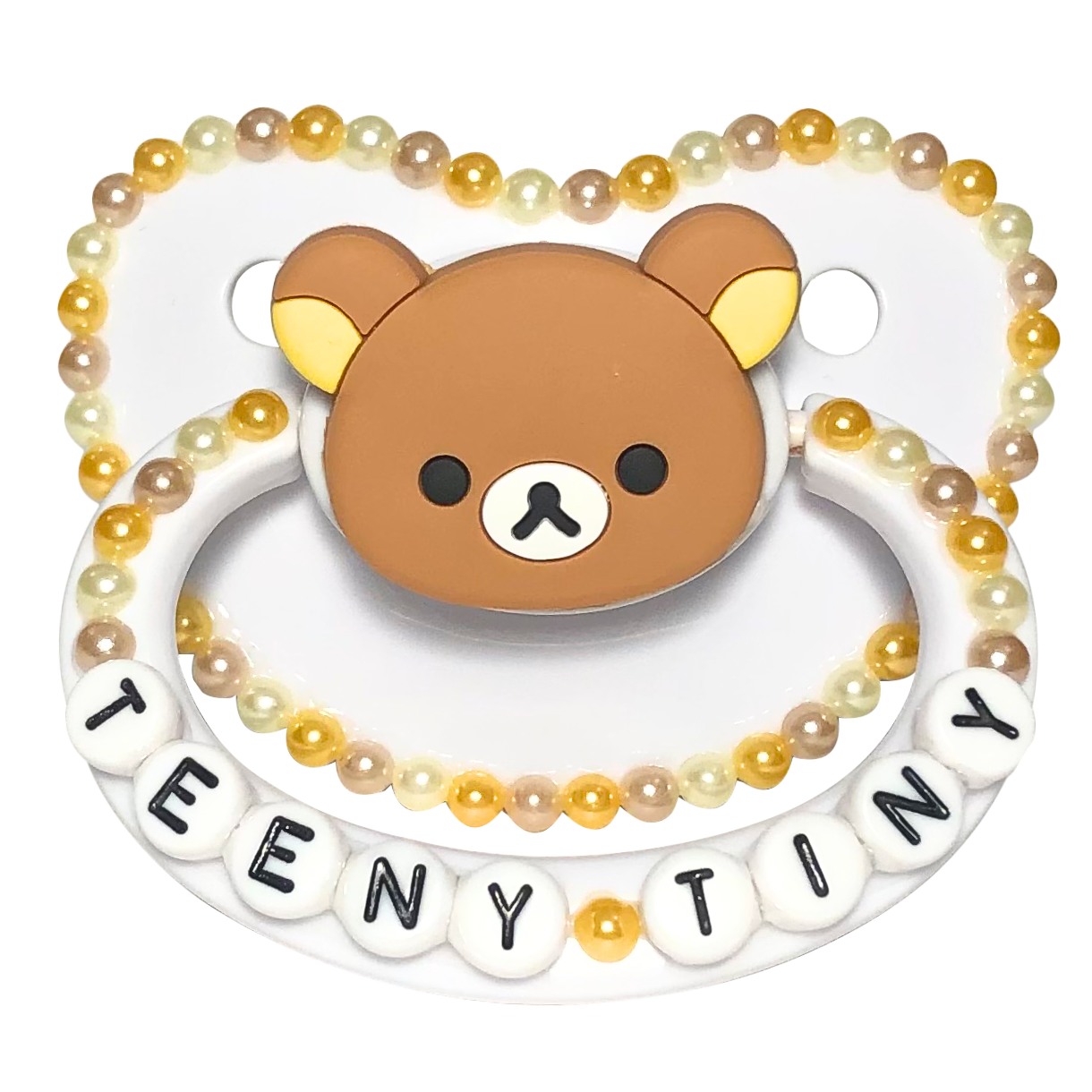 Baby Bear Pacis Adult Pacifier "Teeny Tiny" Brown Bear Adult Paci (DDLG/ABDL)