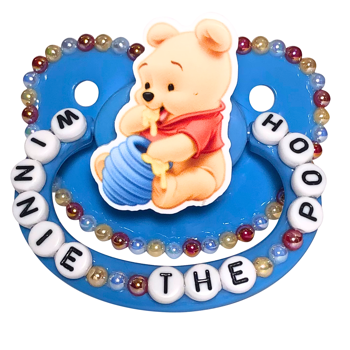 Baby Bear Pacis Adult Pacifier "Winnie the Pooh" Blue Adult Paci (DDLG/ABDL)