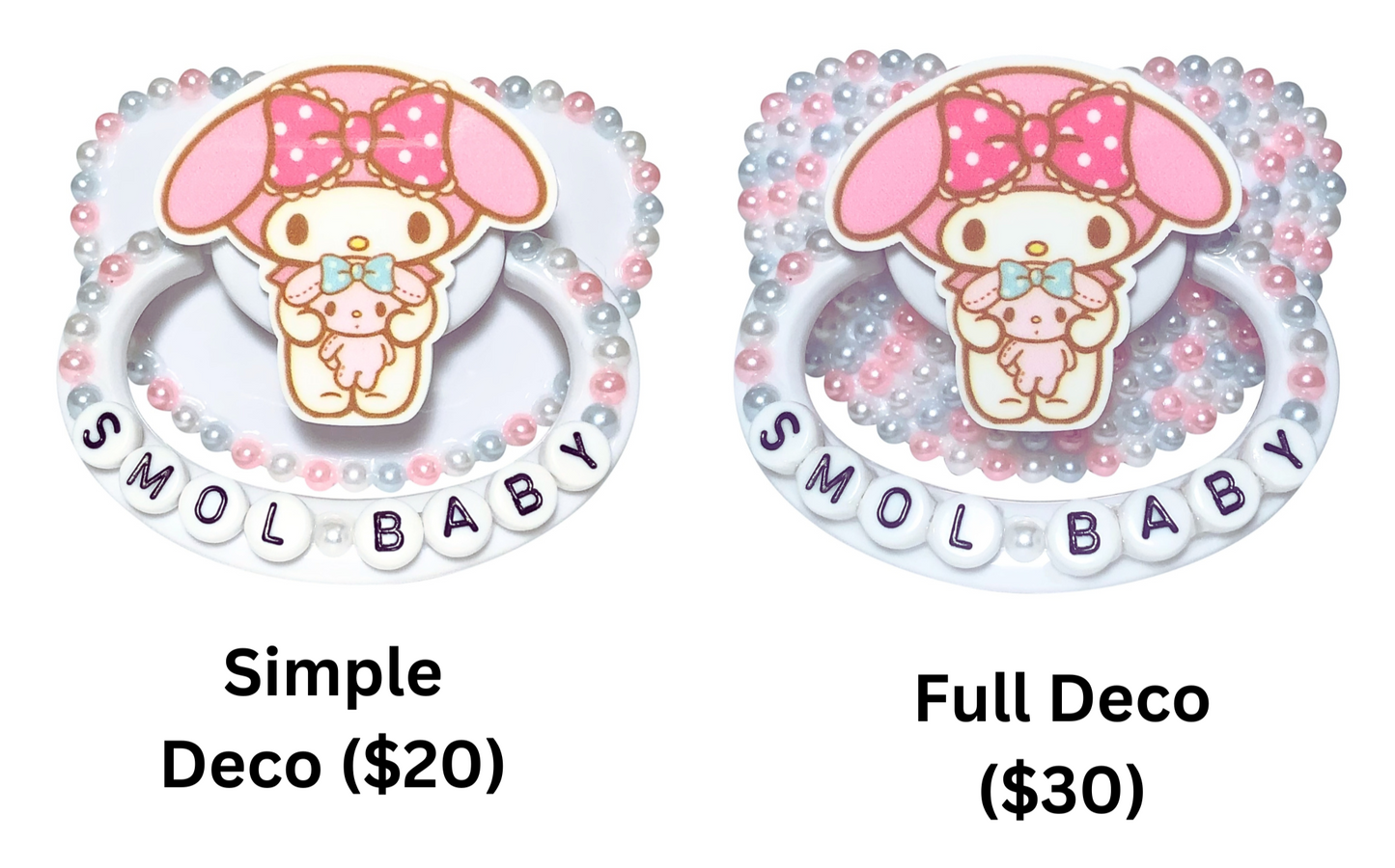 Baby Bear Pacis Adult Pacifier "Smol Baby" White Adult Paci (DDLG/ABDL)