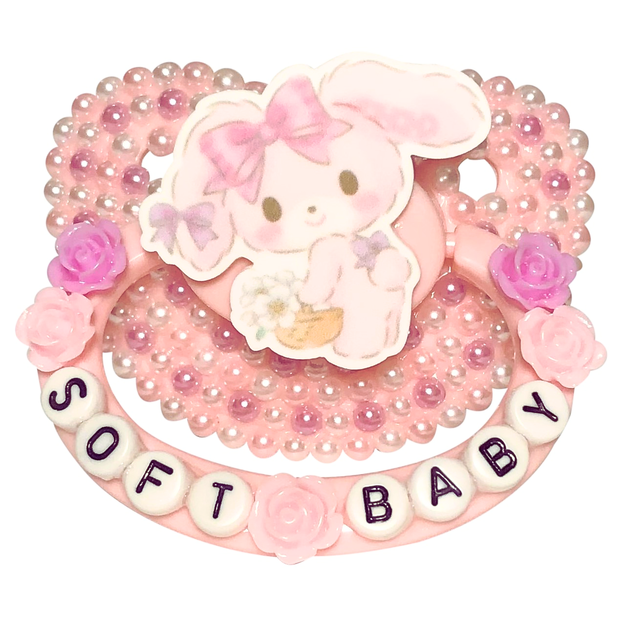 Baby Bear Pacis Adult Pacifier "Soft Baby" Pink Adult Paci (DDLG/ABDL)