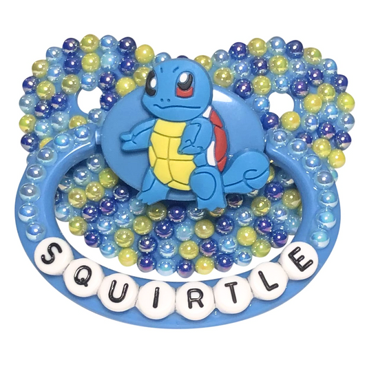 Baby Bear Pacis Adult Pacifier "Squirtle" Blue Pokemon Adult Paci (DDLG/ABDL)