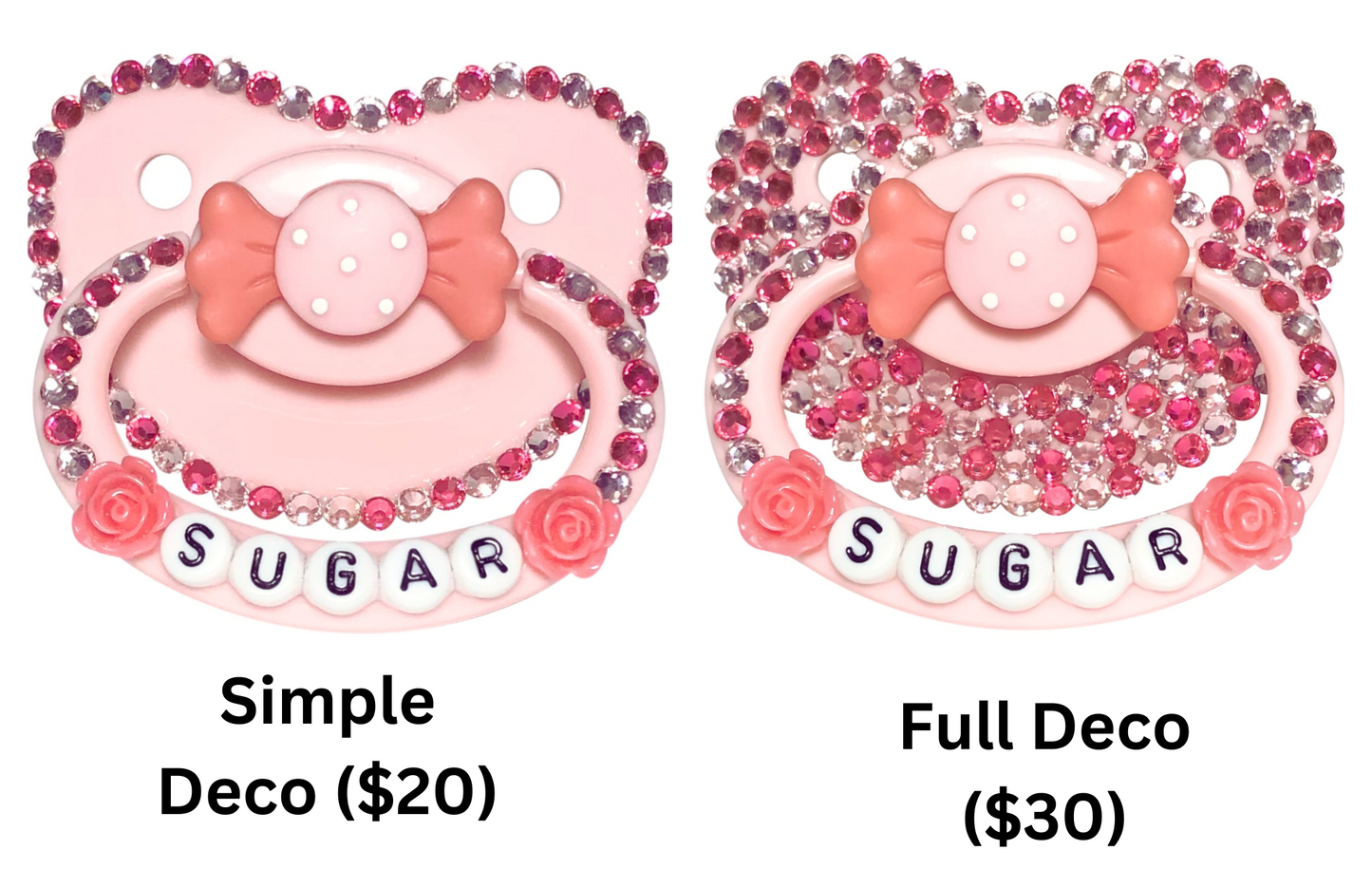 Baby Bear Pacis Adult Pacifier "Sugar" Pink Candy Adult Paci (DDLG/ABDL)