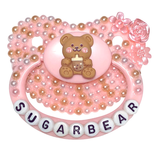 Baby Bear Pacis Adult Pacifier "Sugarbear" Pink Adult Paci (DDLG/ABDL)