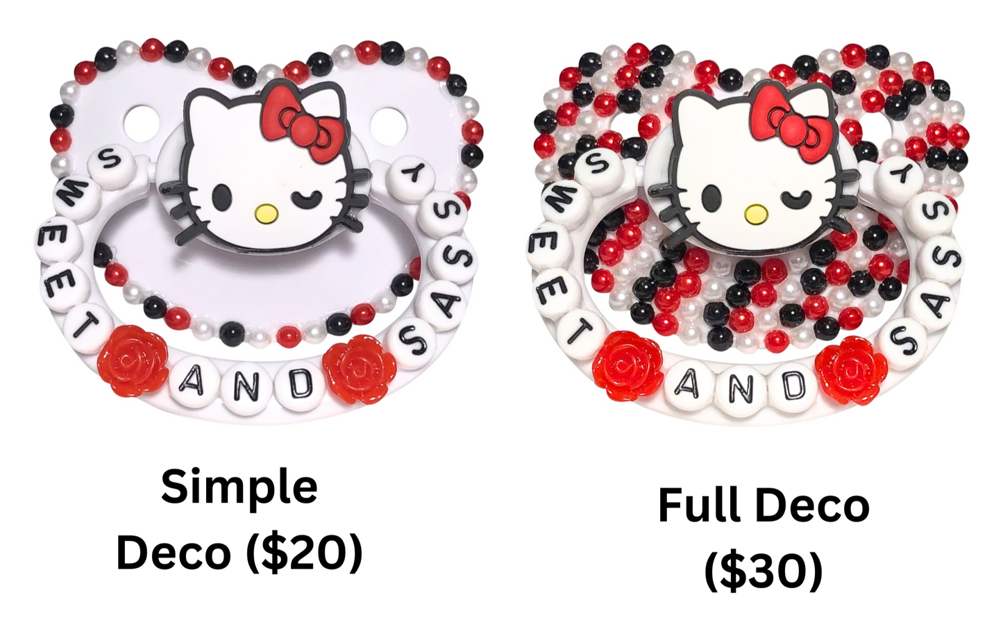 Baby Bear Pacis Adult Pacifier "Sweet and Sassy" Hello Kitty Adult Paci (DDLG/ABDL)