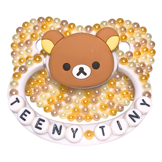 Baby Bear Pacis Adult Pacifier "Teeny Tiny" Brown Bear Adult Paci (DDLG/ABDL)